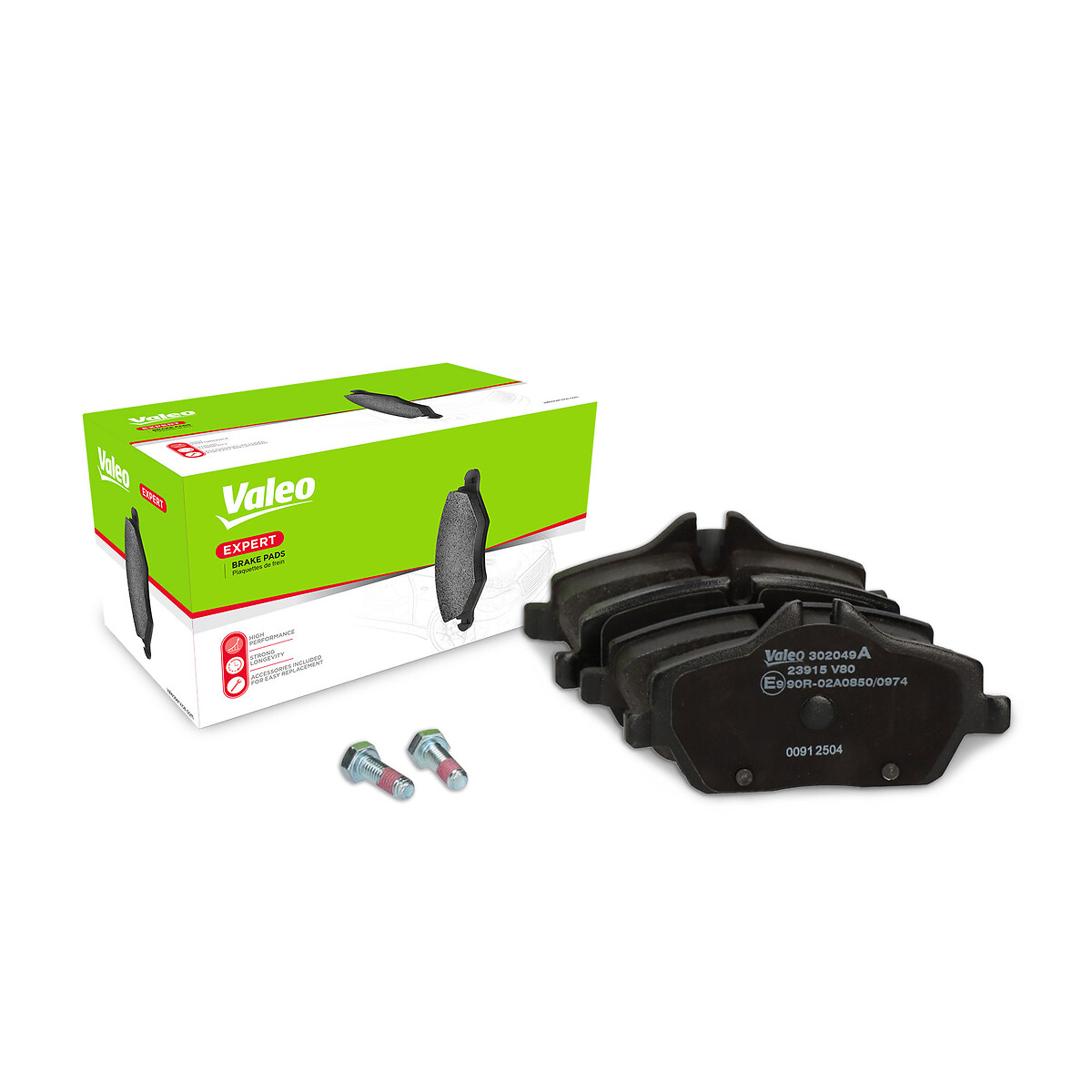 Jeu de 4 plaquettes de frein VALEO ref. 302049A